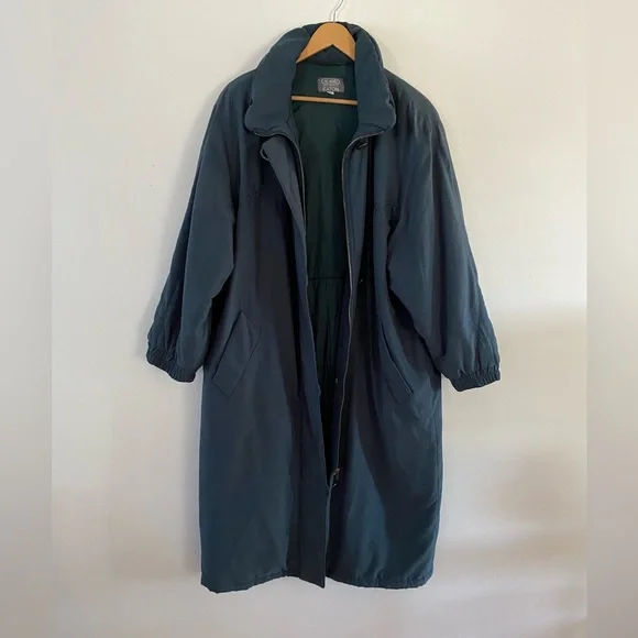 SOLD ELSEWHERE - 80s/90s Dark Teal Long Puffer Jacket - M-XL - Picture 2 of 5